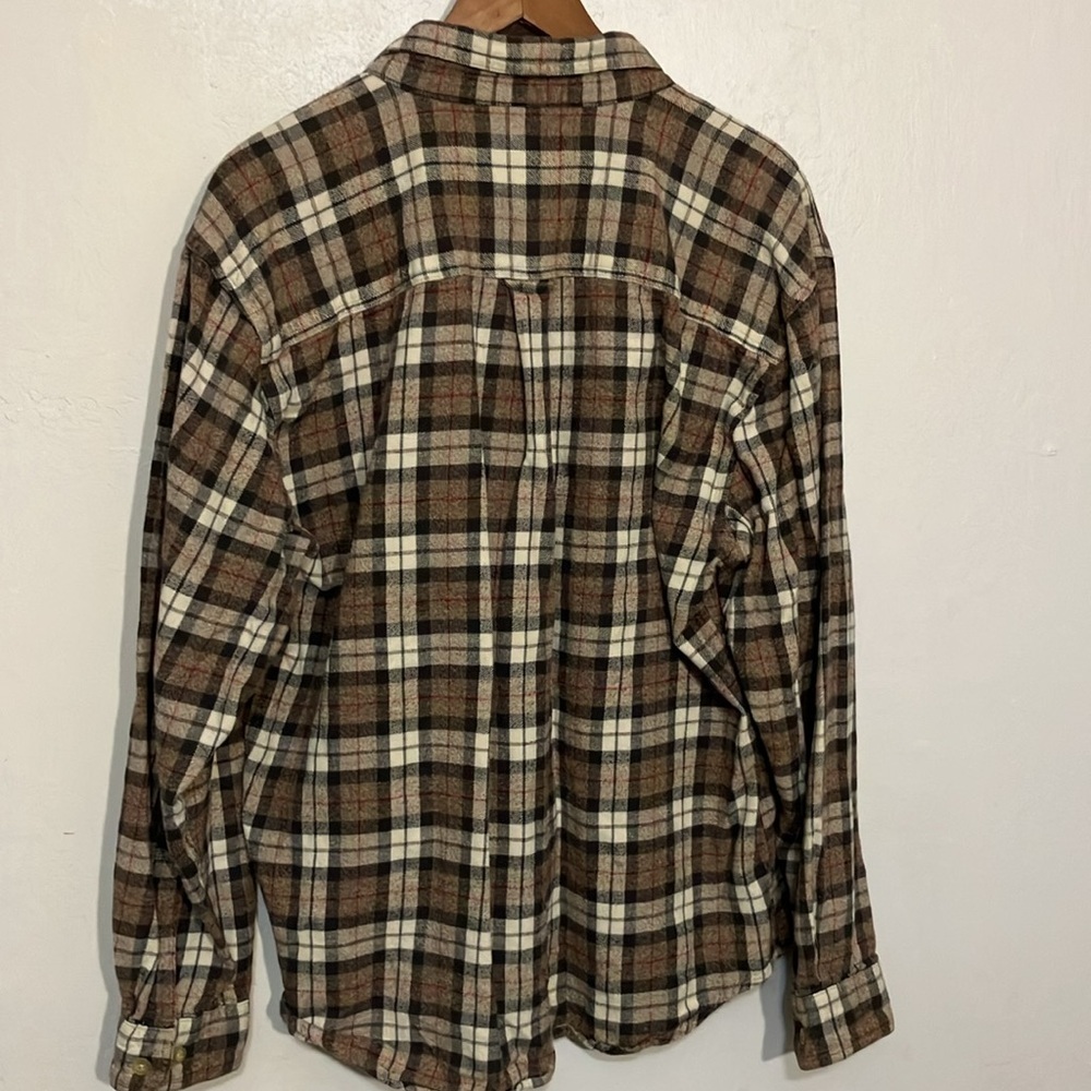 Woolrich 100% cotton mid weight plaid flannel shirt men’s M - Picture 4 of 4